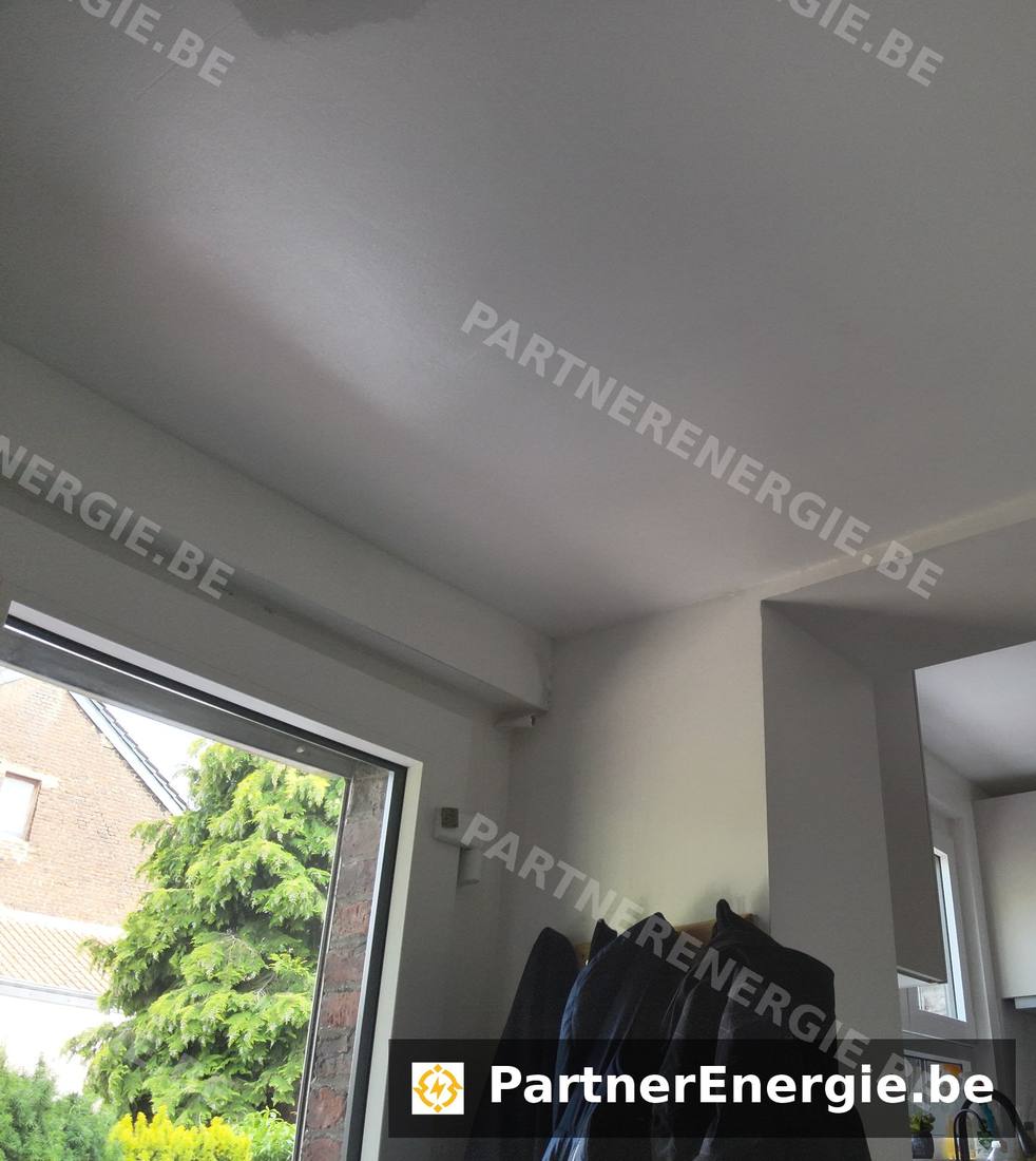 Vue réelle d'un plafond avec tache d'humidité — Partner Energie