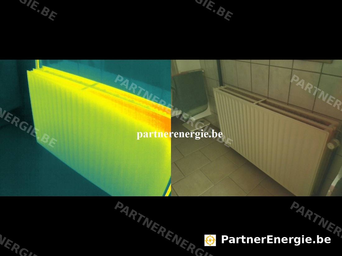 Radiateur horizontal, comparaison thermique et visuelle — Partner Energie