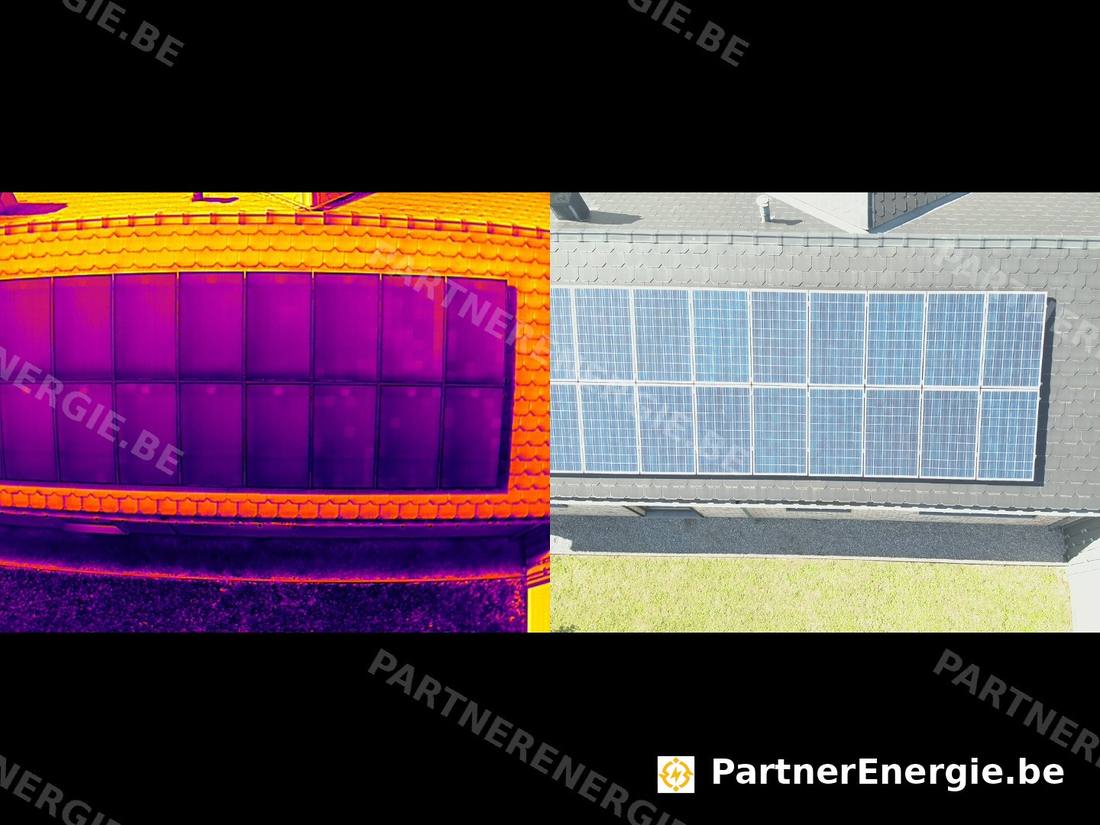 Comparaison thermique et RVB d'une installation photovoltaïque de grande surface — Partner Energie