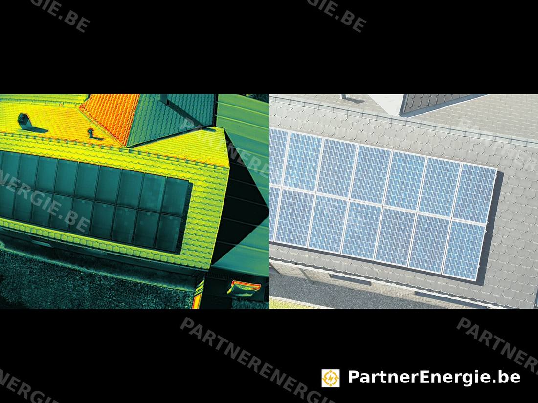 Relevé thermique et photo RVB d'une toiture photovoltaïque — Partner Energie